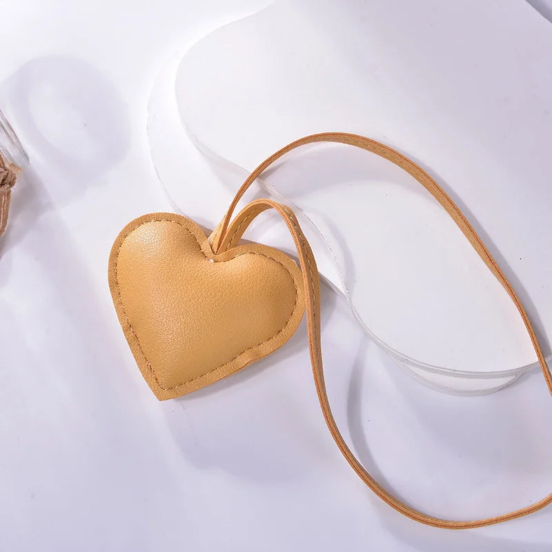 Handmade Heart Leather Bag Charm