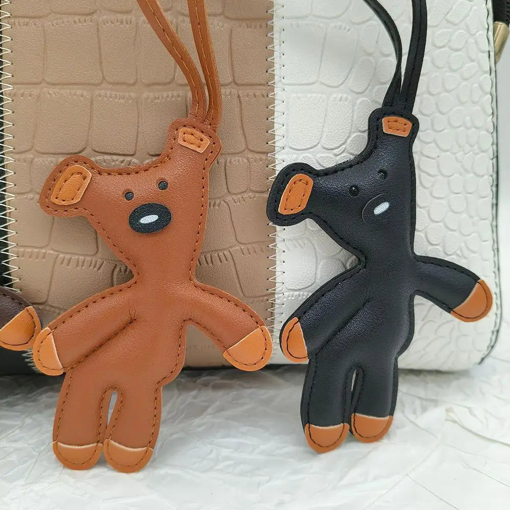 Cute Bear Leather Bag Charm