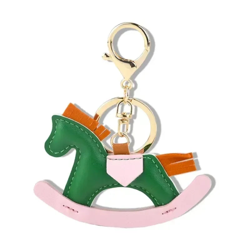 Handmade Leather Rocking Horse Bag Charm