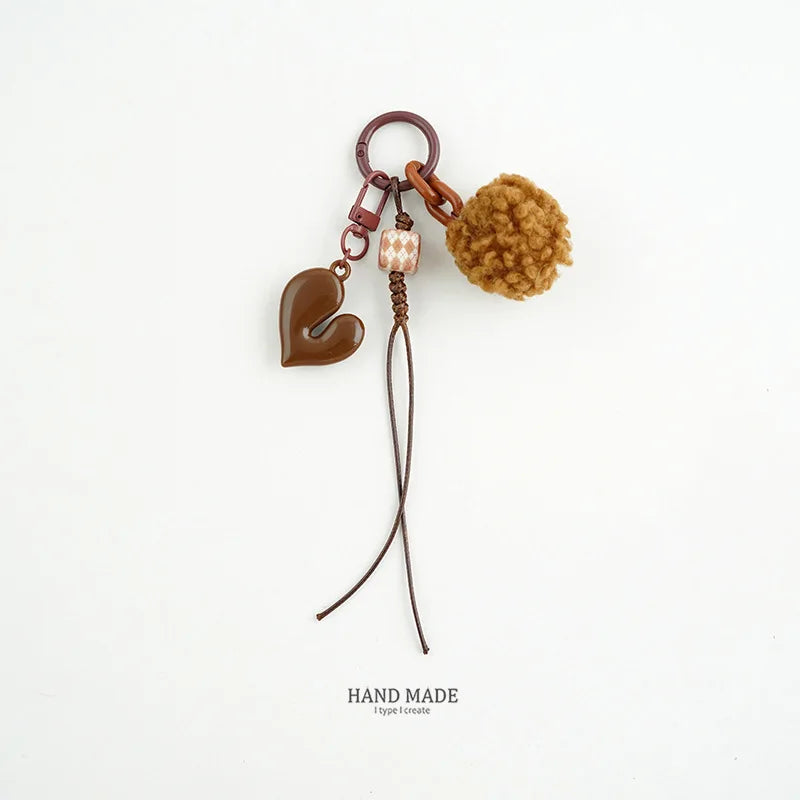 Heart PonPon Bag Charm