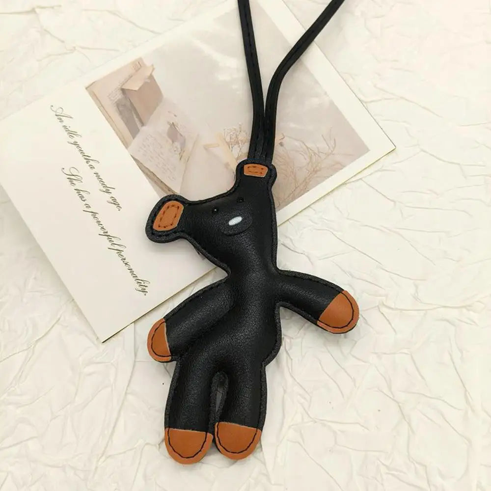 Cute Bear Leather Bag Charm