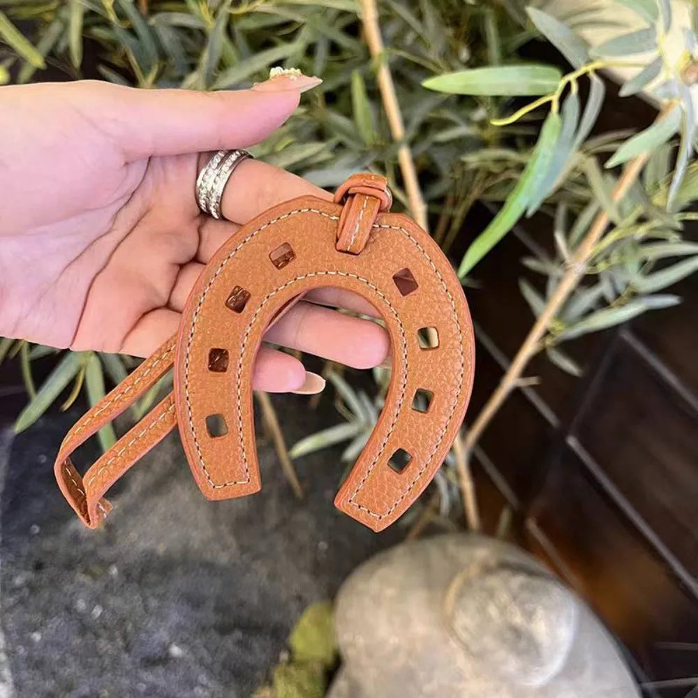 Leather Horse Hoof Leather Bag Charm