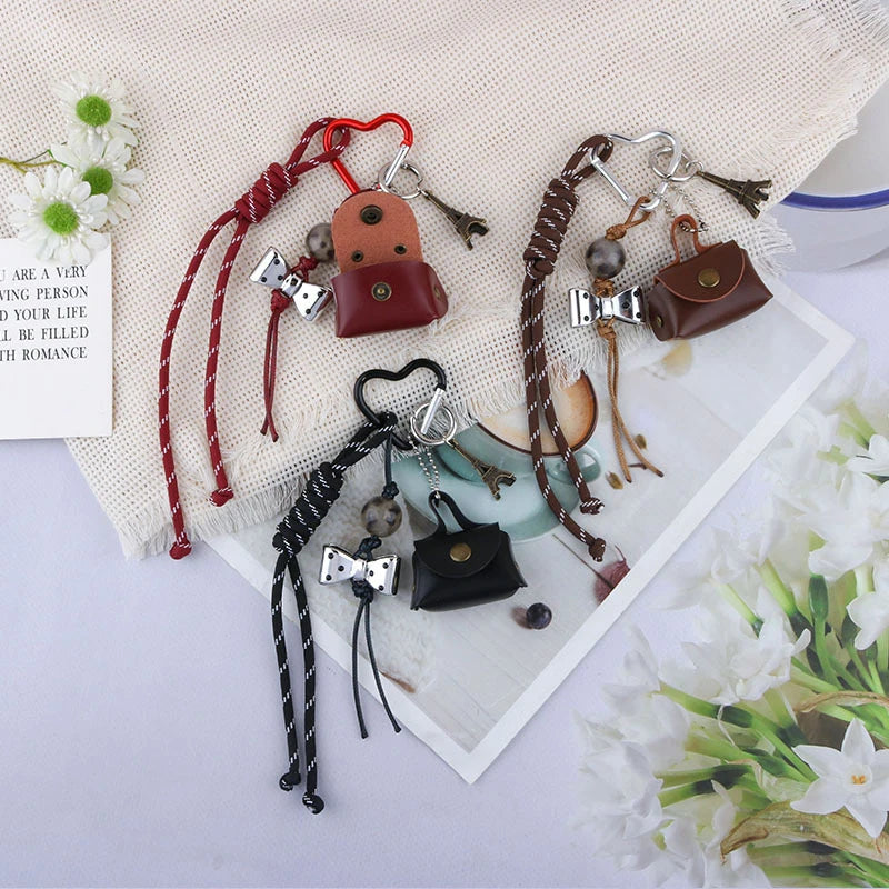 Leather Mini Handbag Charm