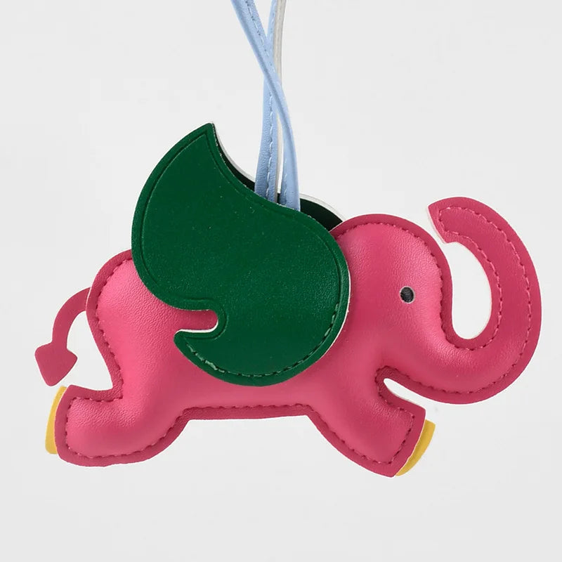 Elephant Leather Handmade Bag Charm