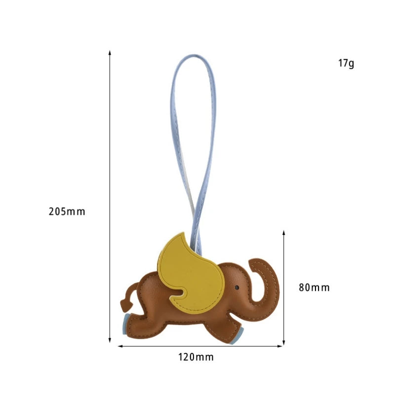Elephant Leather Handmade Bag Charm