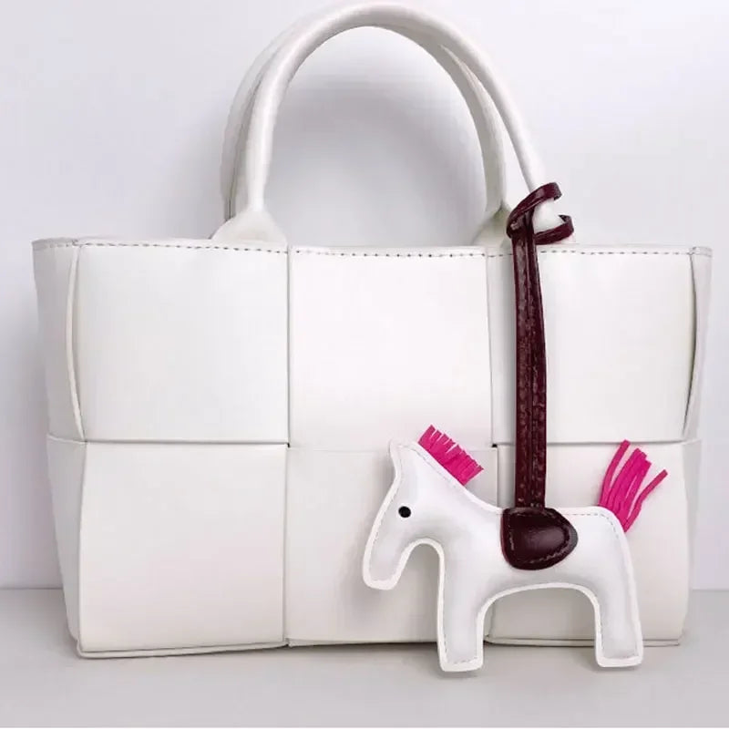 Horse Keychain Bag Charm Leather