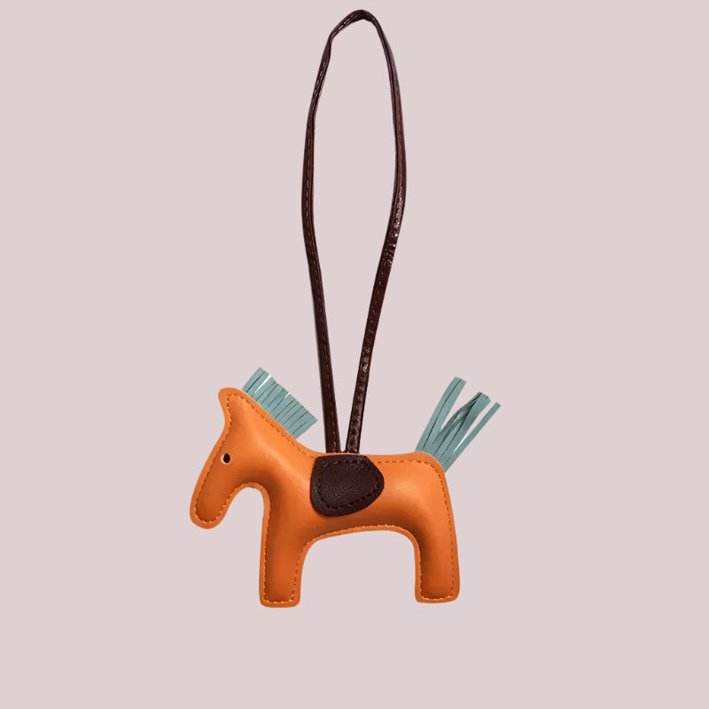 Horse Keychain Bag Charm Leather