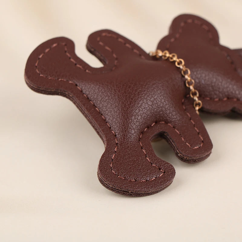 Luxurious Bear Leather Keychain