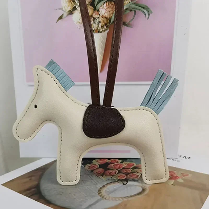 Horse Keychain Bag Charm Leather