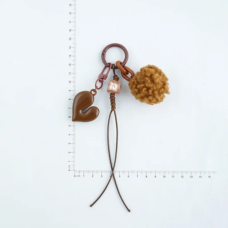 Heart PonPon Bag Charm