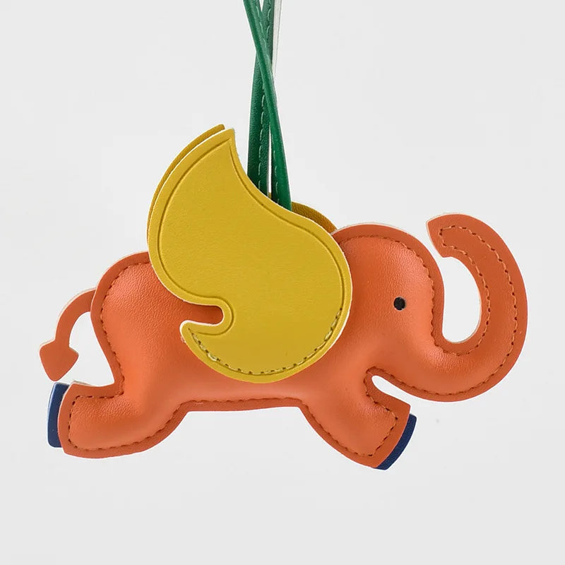 Elephant Leather Handmade Bag Charm