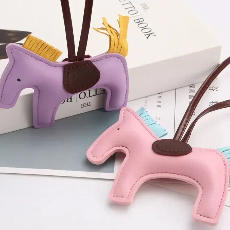 Horse Keychain Bag Charm Leather
