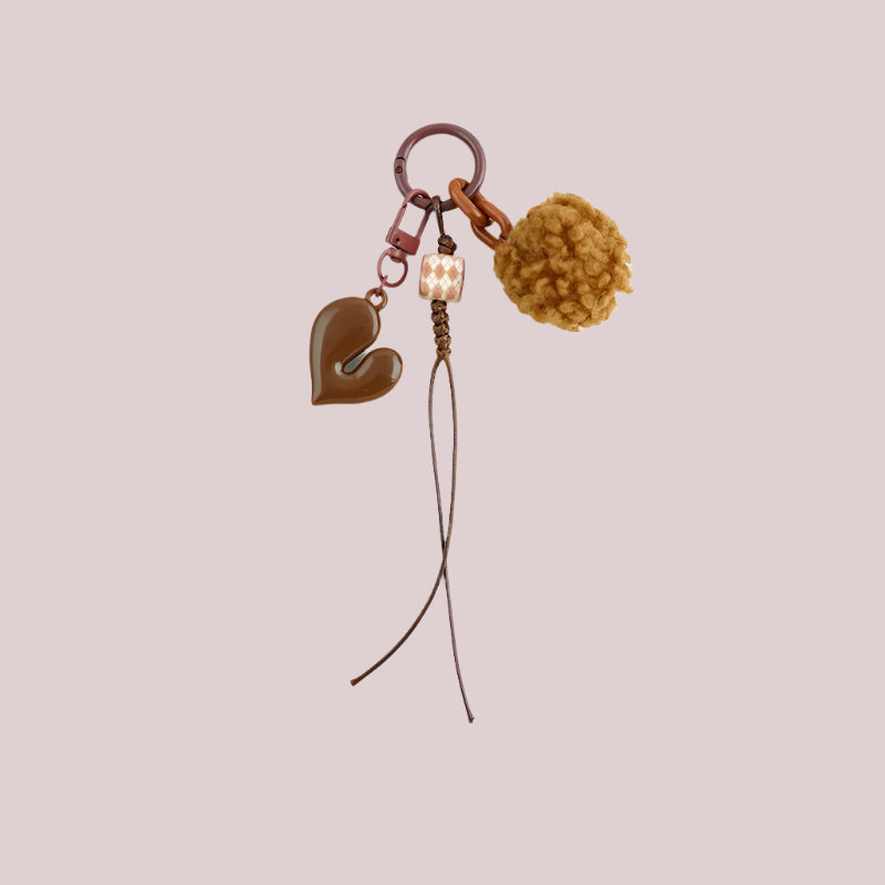 Heart PonPon Bag Charm