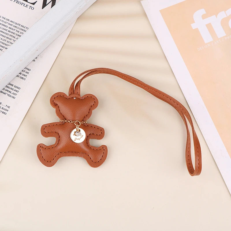 Luxurious Bear Leather Keychain