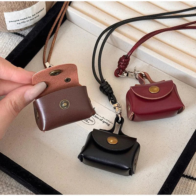 Leather Mini Handbag Charm