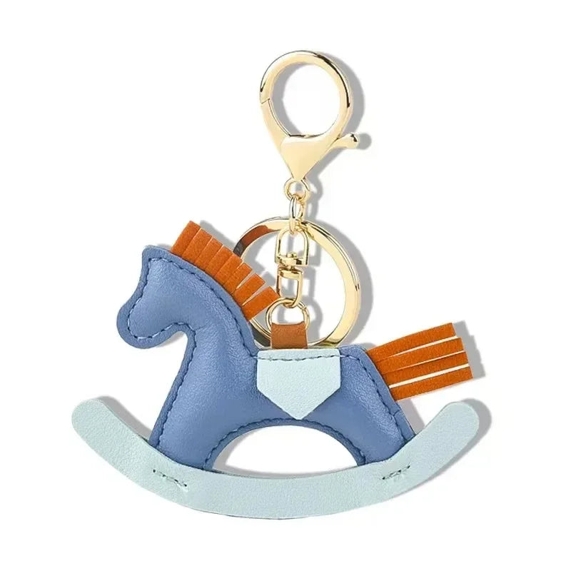 Handmade Leather Rocking Horse Bag Charm