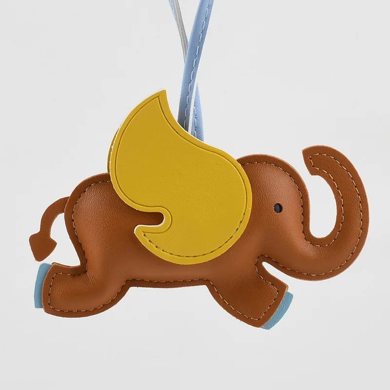 Elephant Leather Handmade Bag Charm